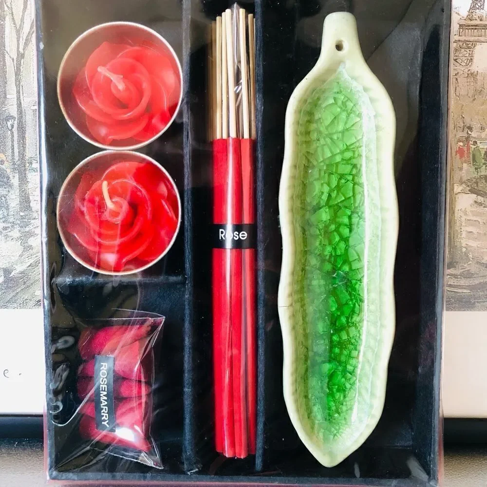 NIB: Incense‎ & Candle Gift Set - Rose & Rosemary